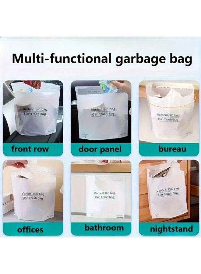 100 قطعة أكياس قمامة سيارة يمكن التخلص منها، تصميم متين ومُحسّن ومُكثف للسيارة والمطبخ والسفر - Image 5